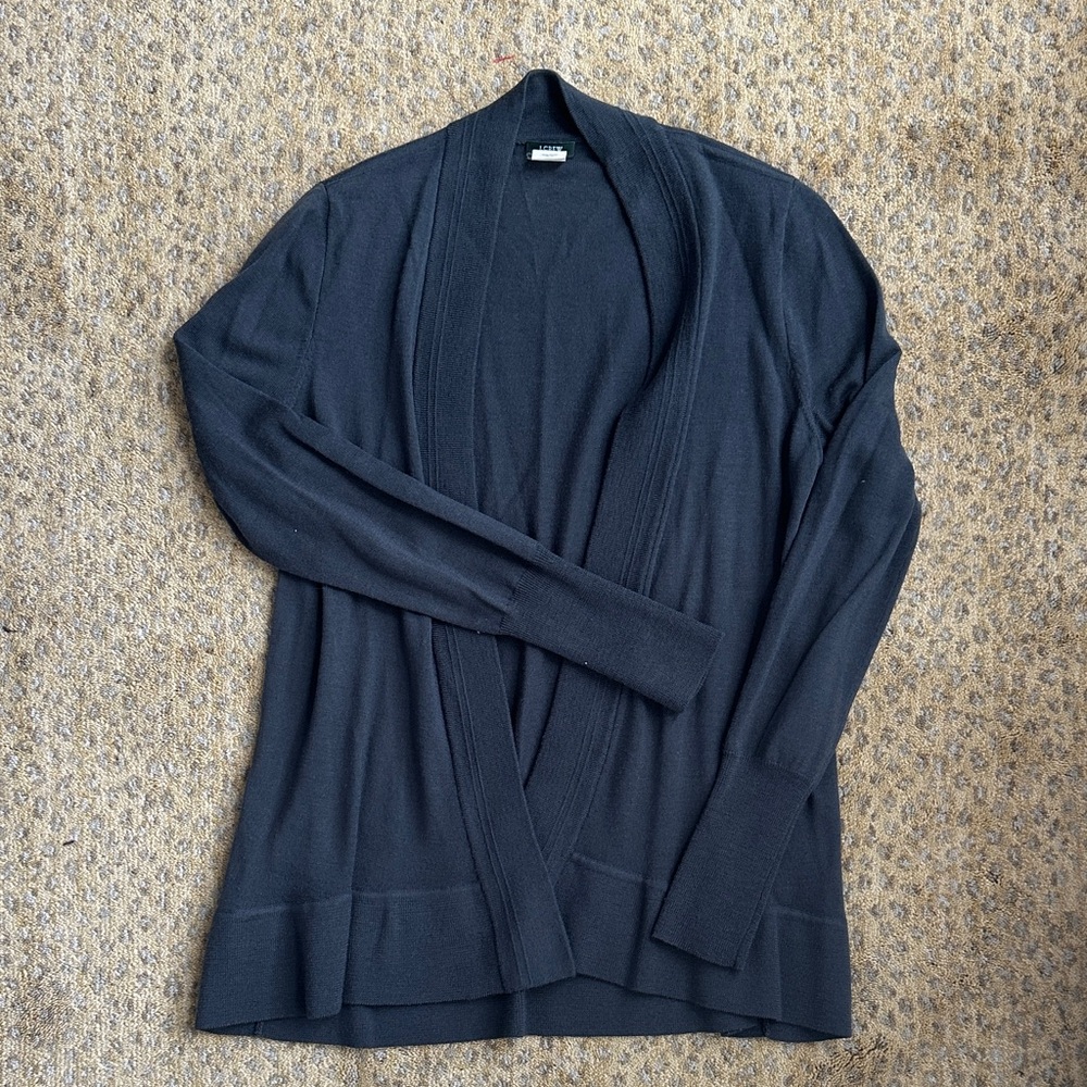 Black Open Front Cardigan